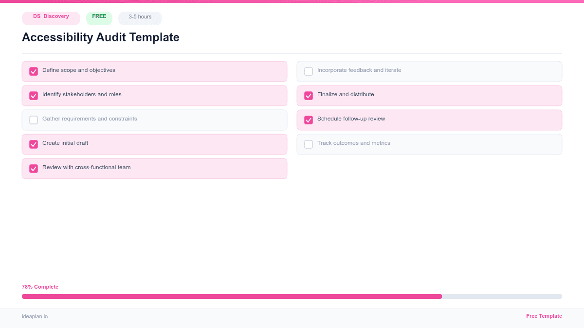 Accessibility Audit Template preview