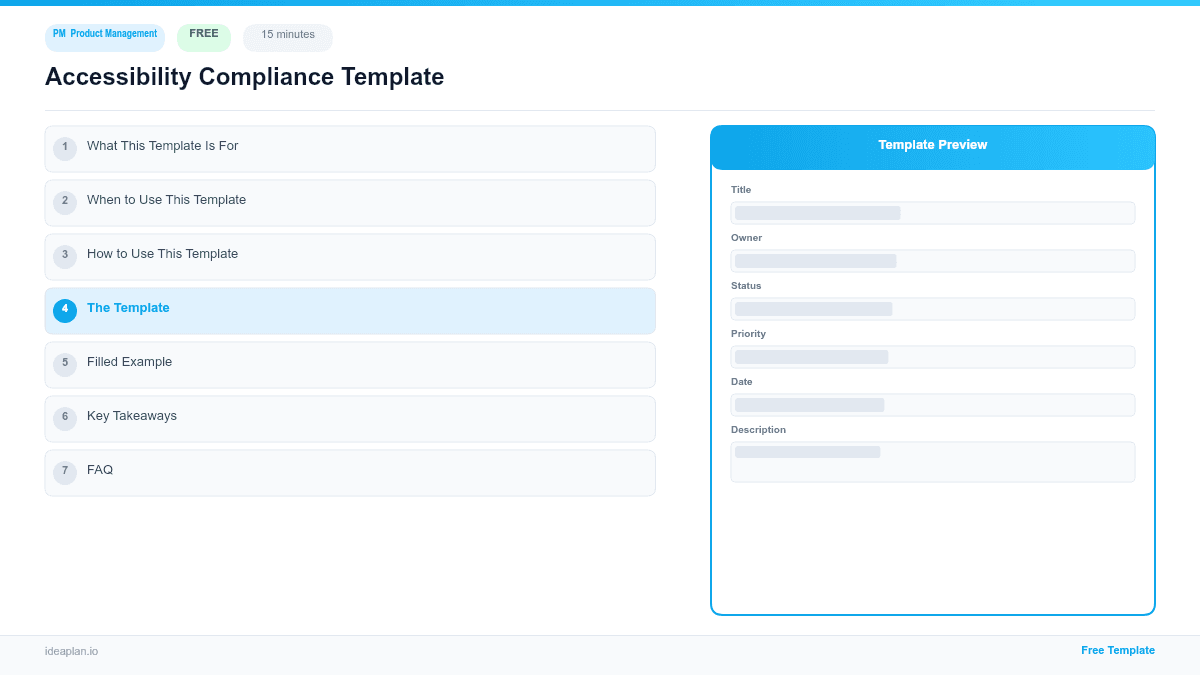 Accessibility Compliance Template preview