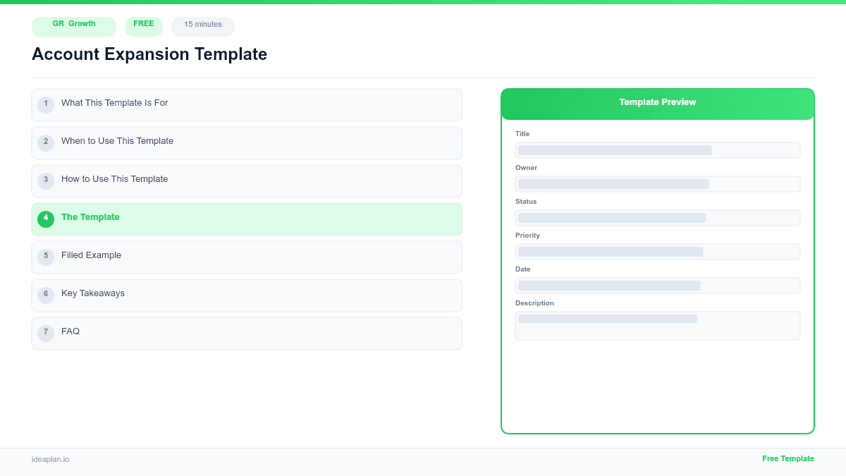 Account Expansion Template for Product Growth preview