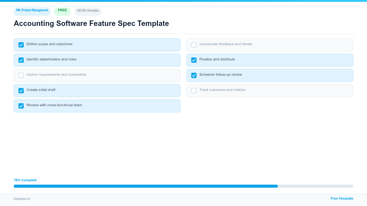 Accounting Software Feature Spec Template preview