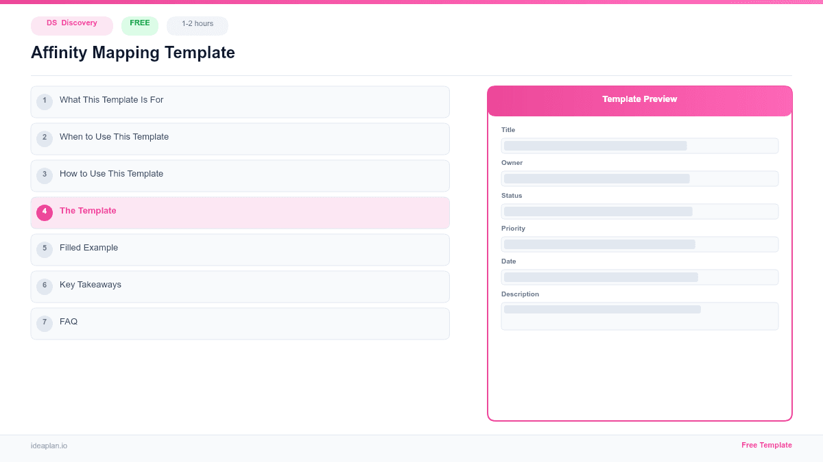 Affinity Mapping Template for User Research preview