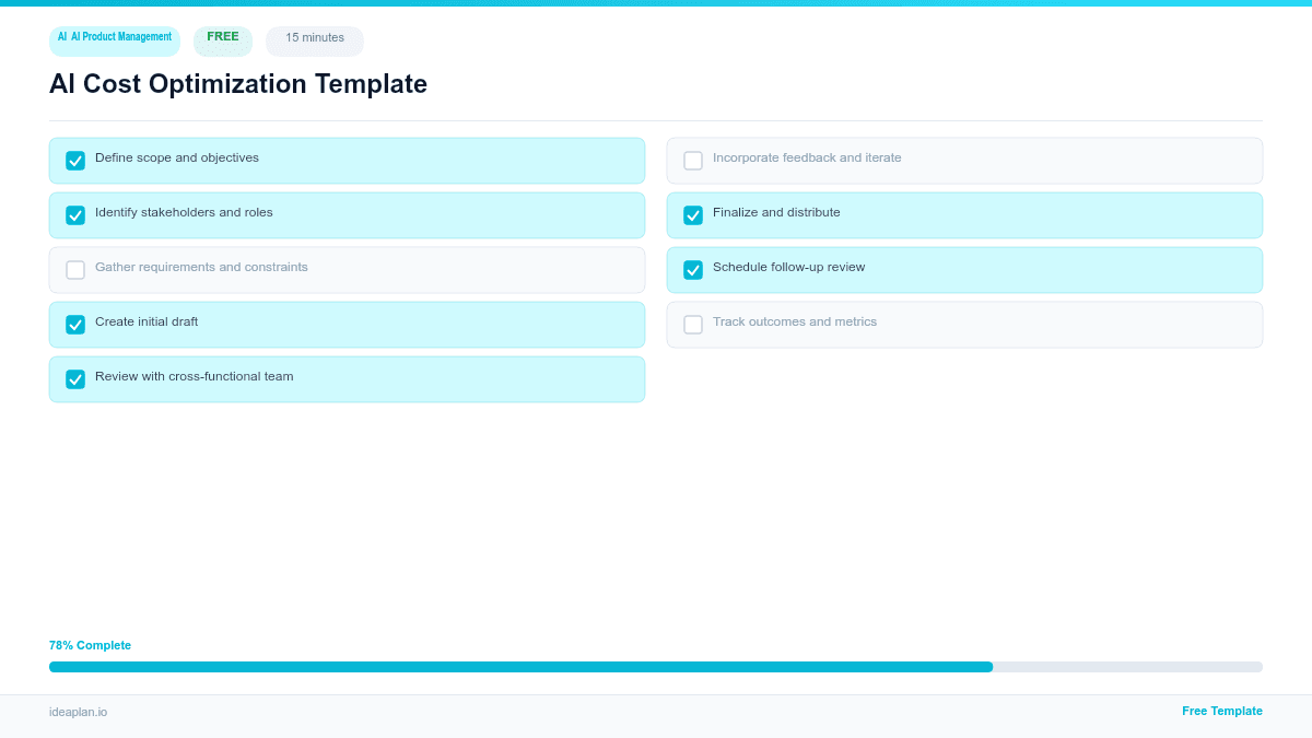 AI Cost Optimization Template for AI Products preview
