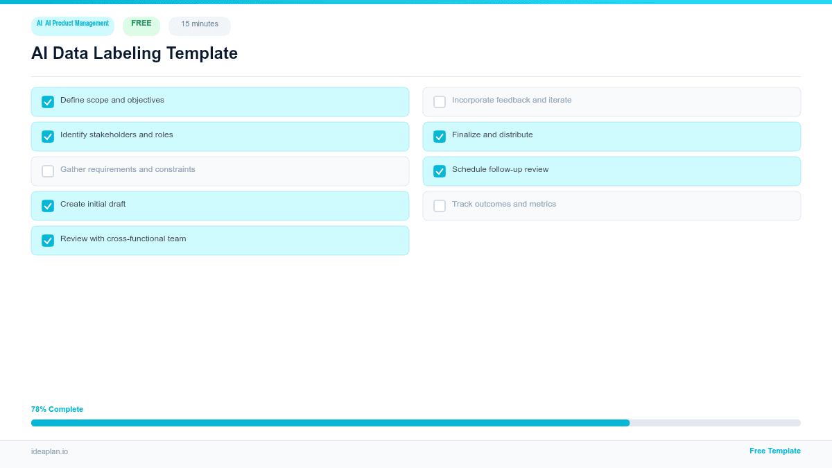 AI Data Labeling Template for AI Products preview