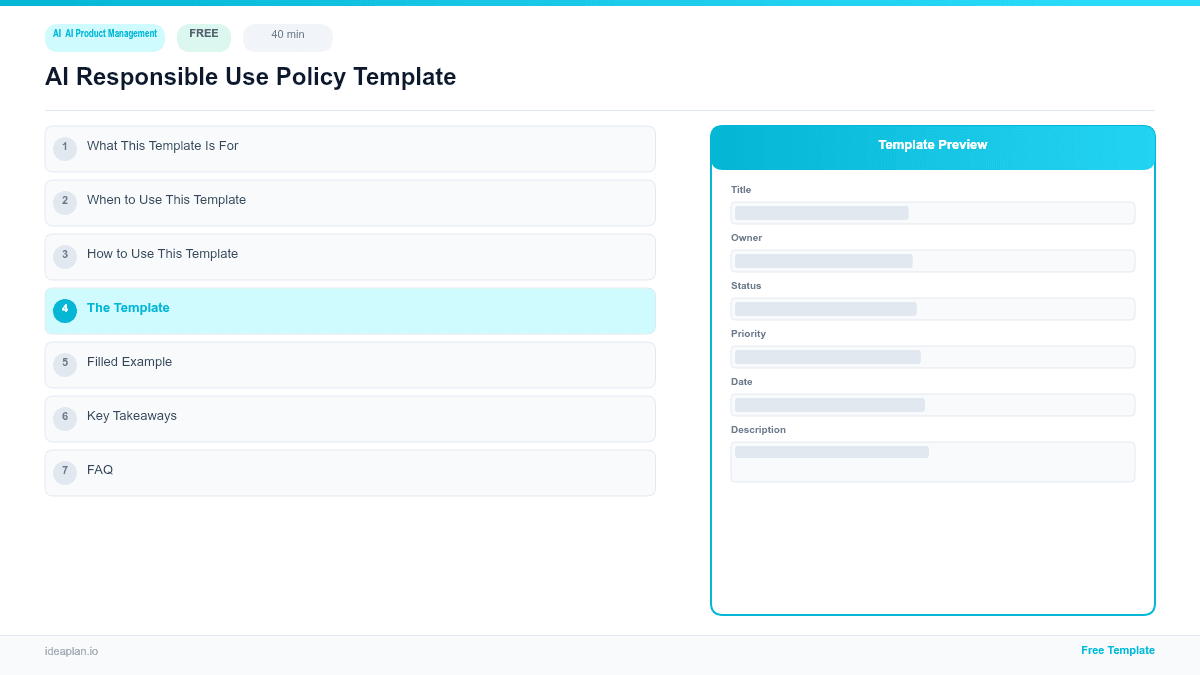AI Responsible Use Policy Template preview