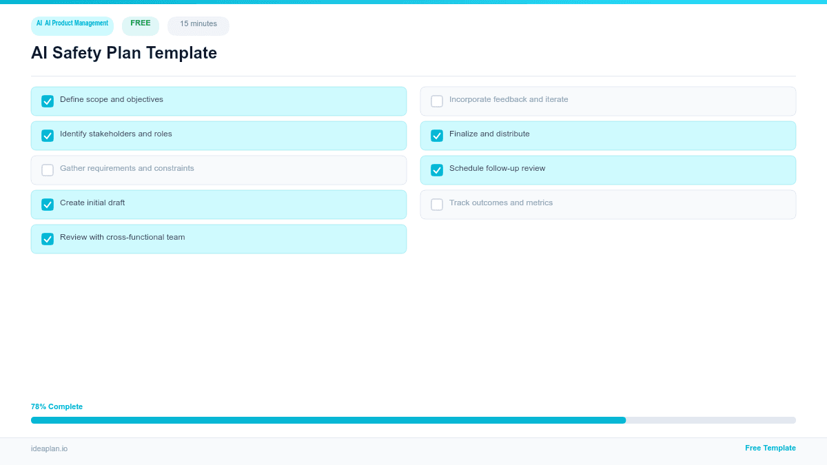 AI Safety Plan Template preview