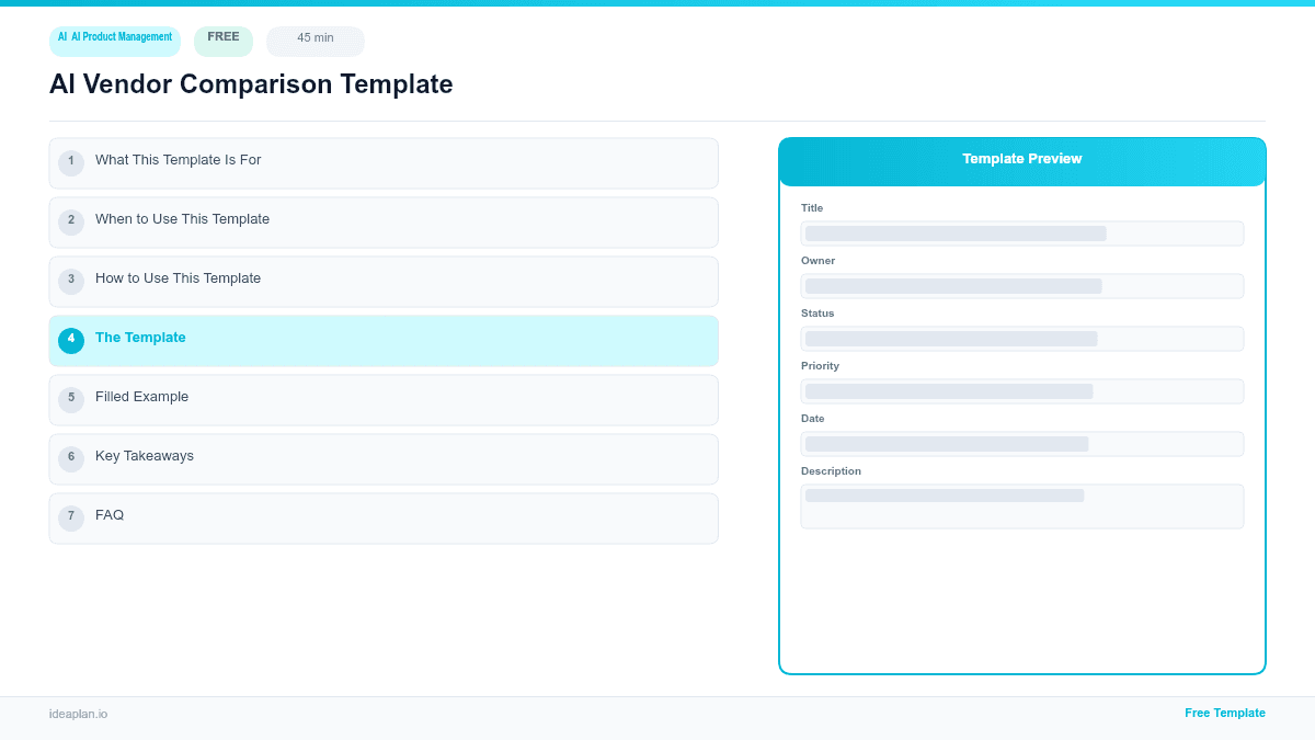 AI Vendor Comparison Template for AI Products preview