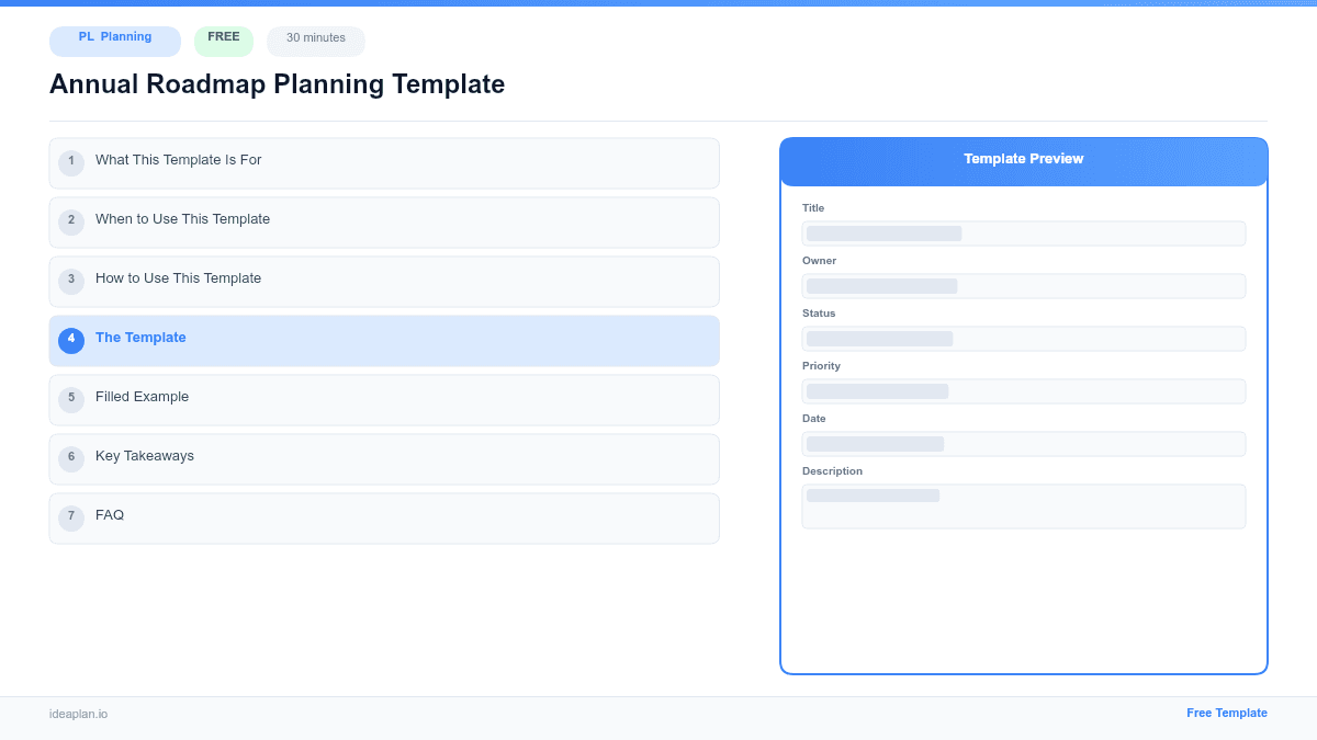 Annual Roadmap Planning Template preview