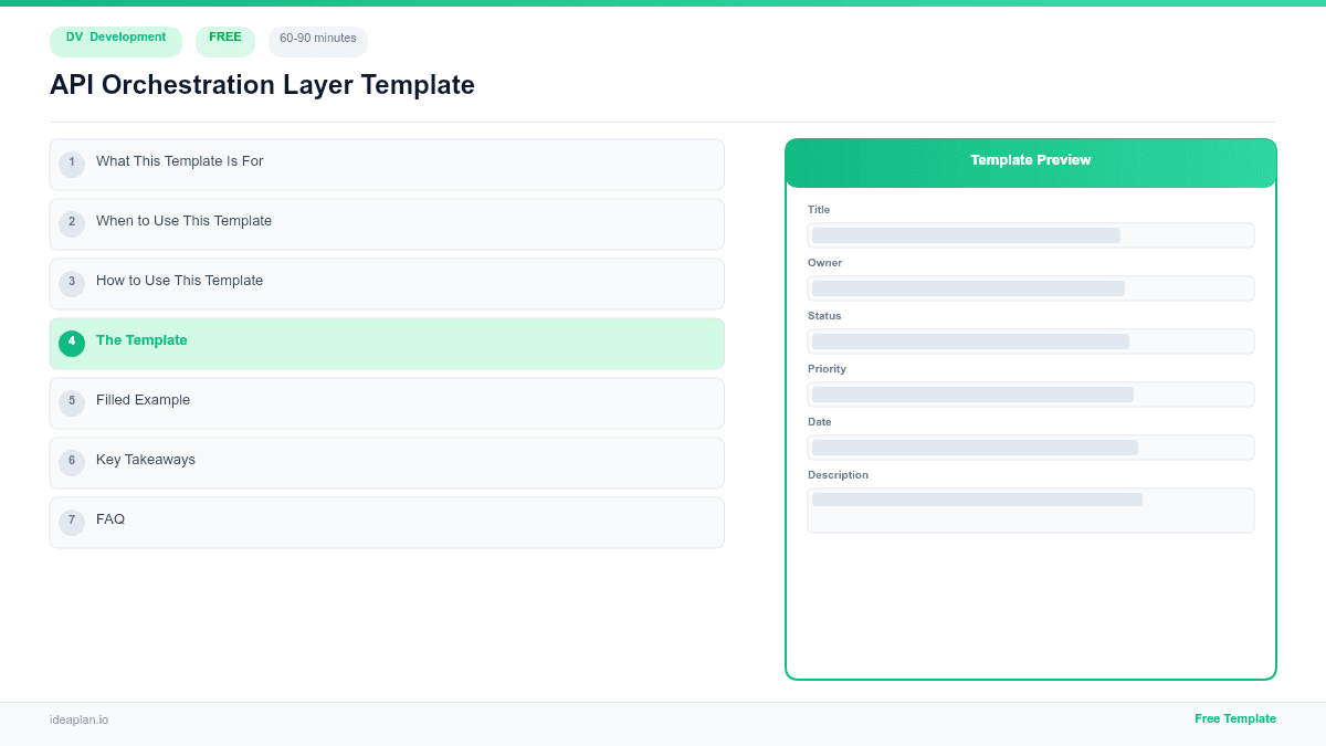 API Orchestration Layer Template preview