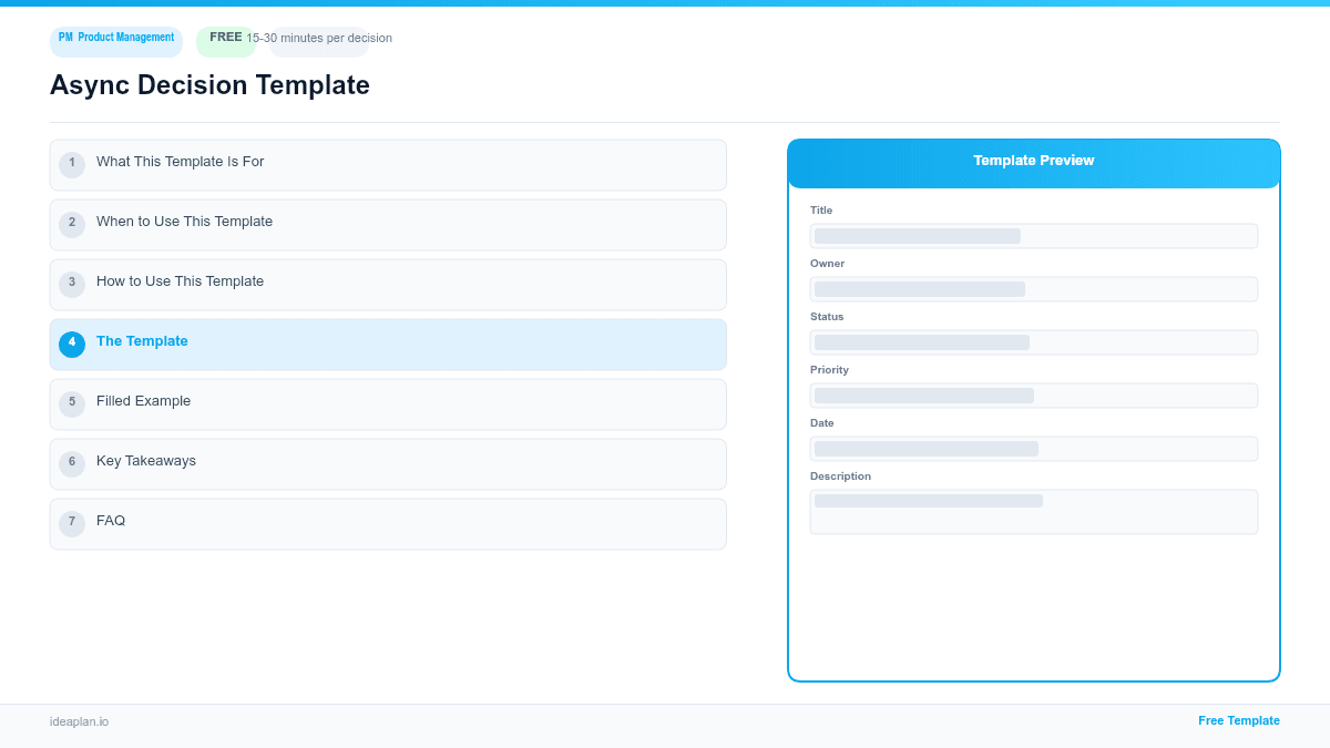 Async Decision Template for Product Managers preview