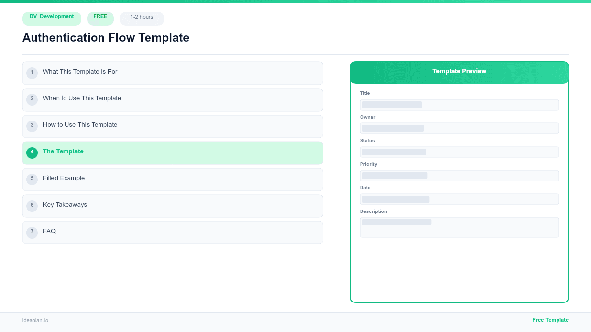 Authentication Flow Template for PMs preview