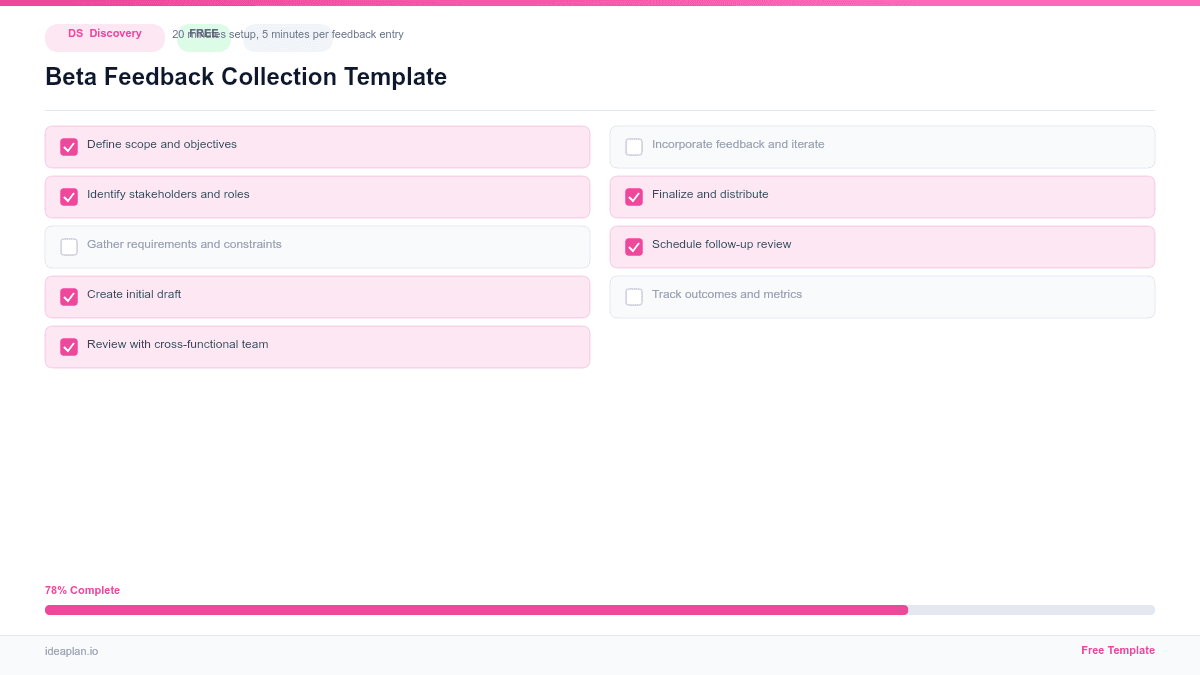 Beta Feedback Collection Template preview