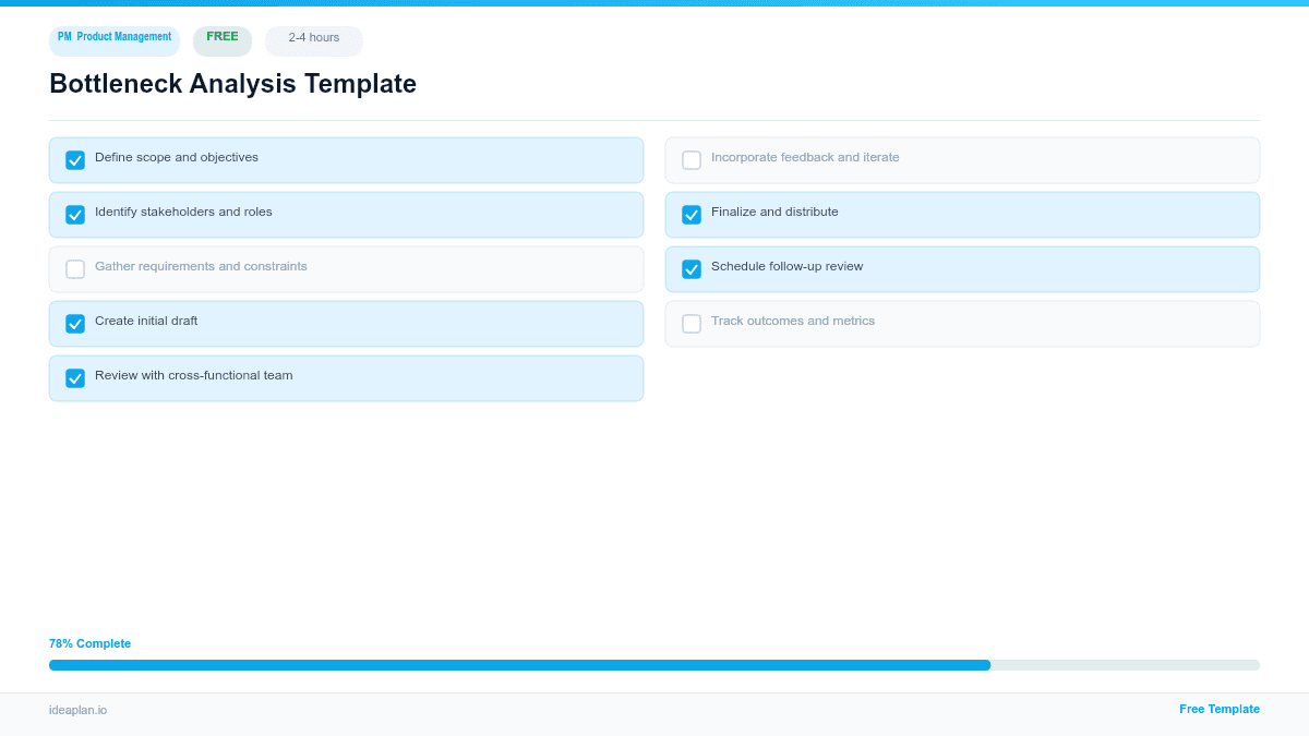 Bottleneck Analysis Template for Product Managers preview