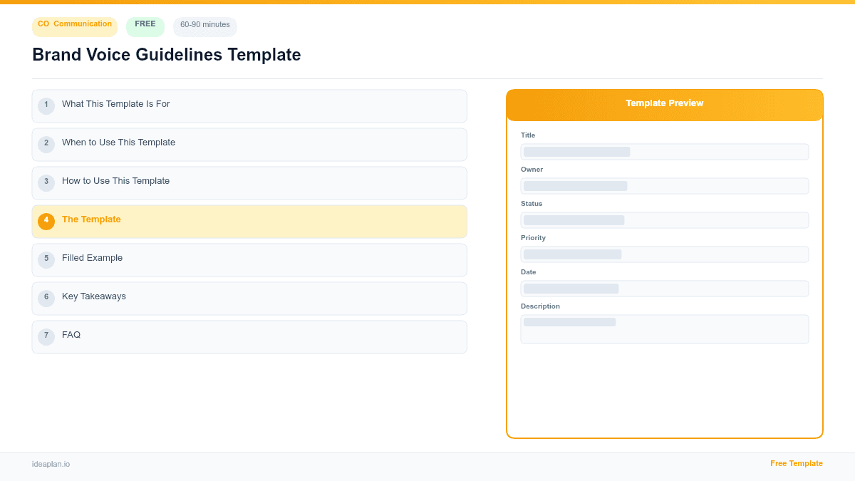 Brand Voice Guidelines Template preview