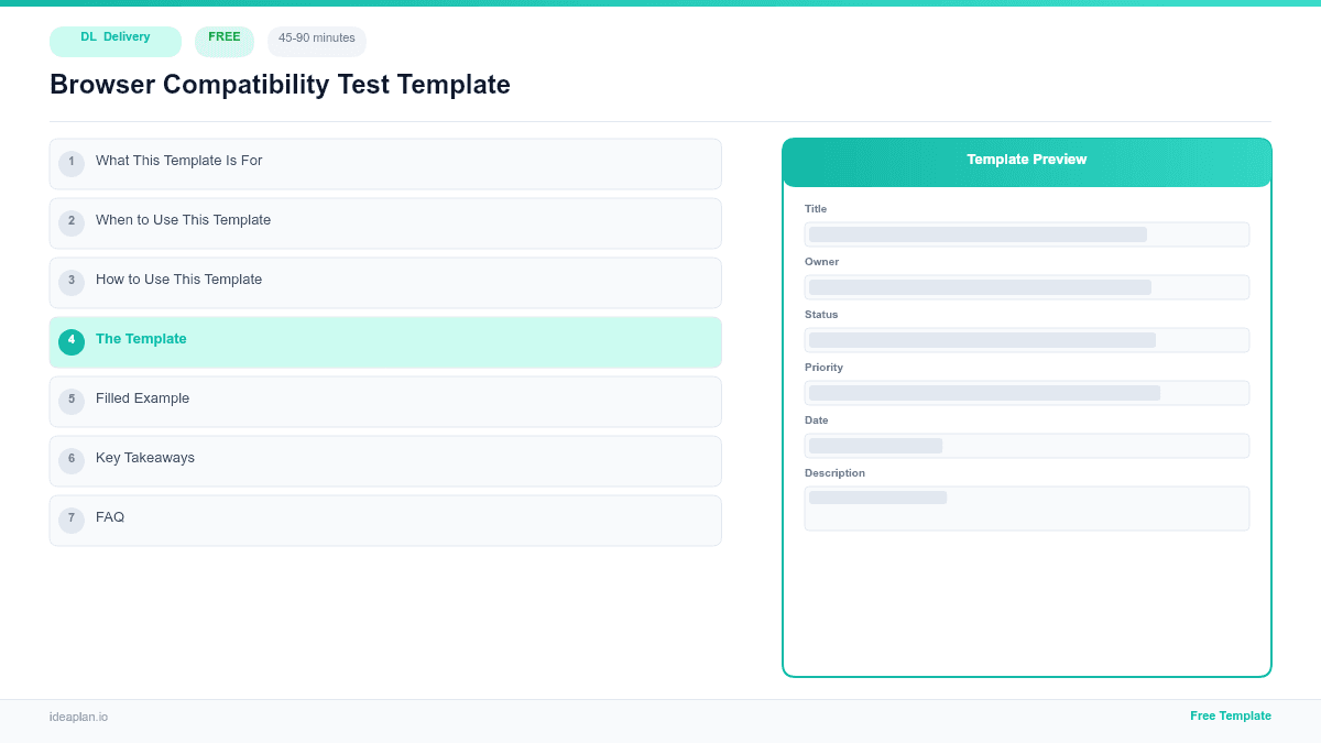 Browser Compatibility Test Template preview