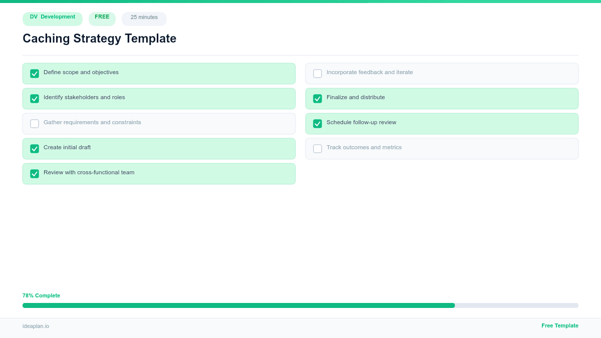 Caching Strategy Template for Engineering Teams preview