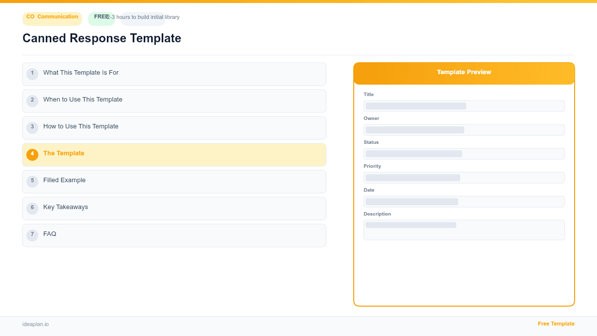Canned Response Template for Product Teams preview