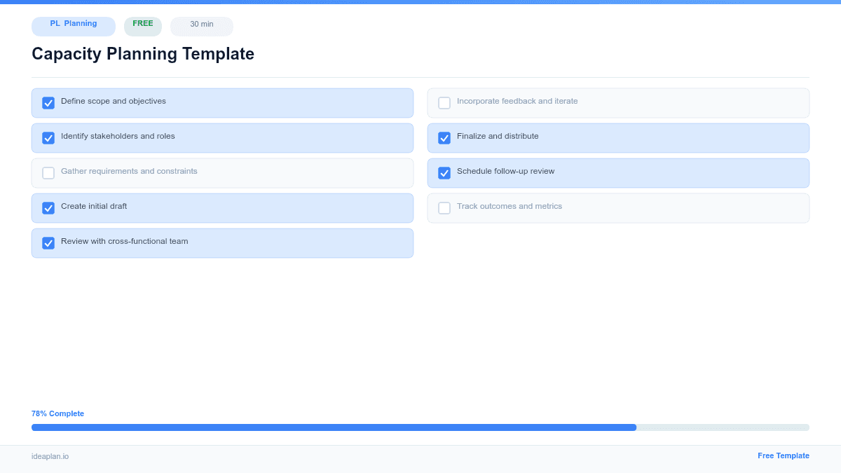 Capacity Planning Template preview