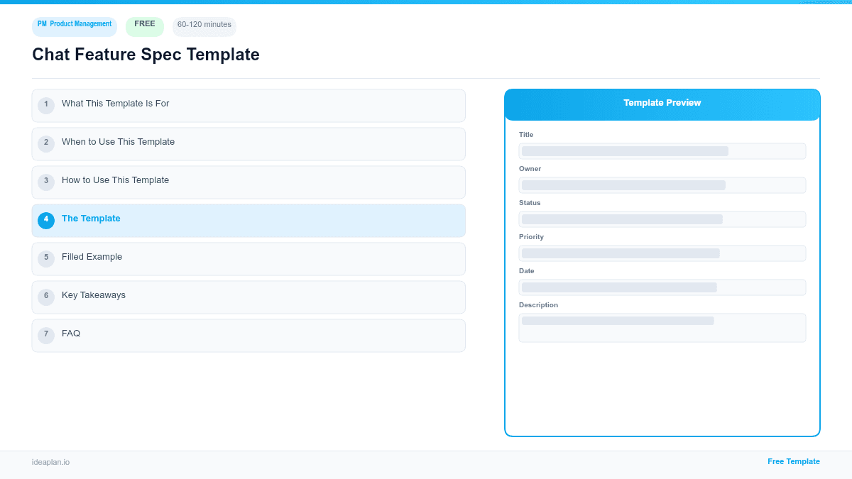 Chat Feature Spec Template for Product Managers preview