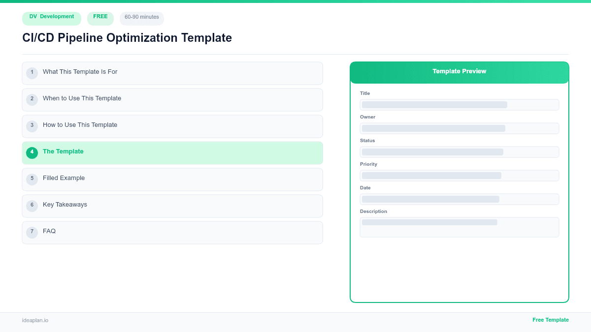 CI/CD Pipeline Optimization Template preview