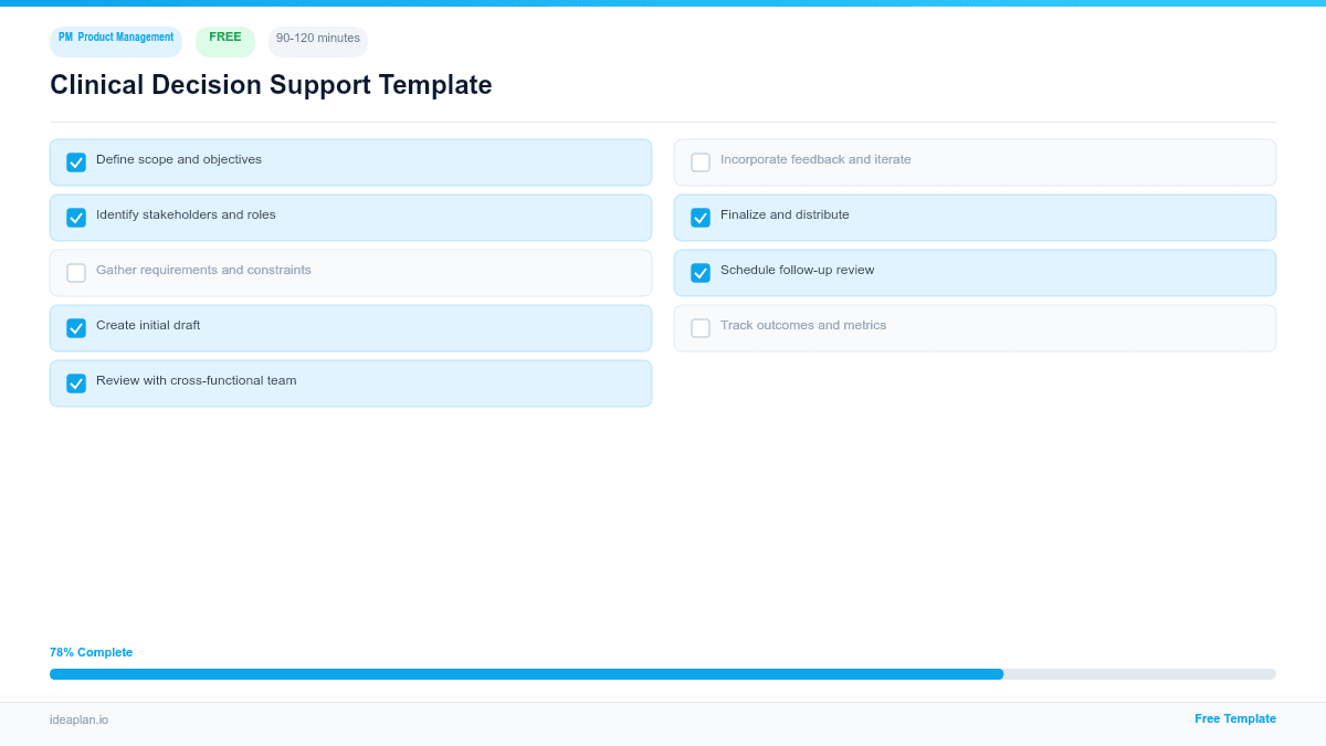 Clinical Decision Support Template preview
