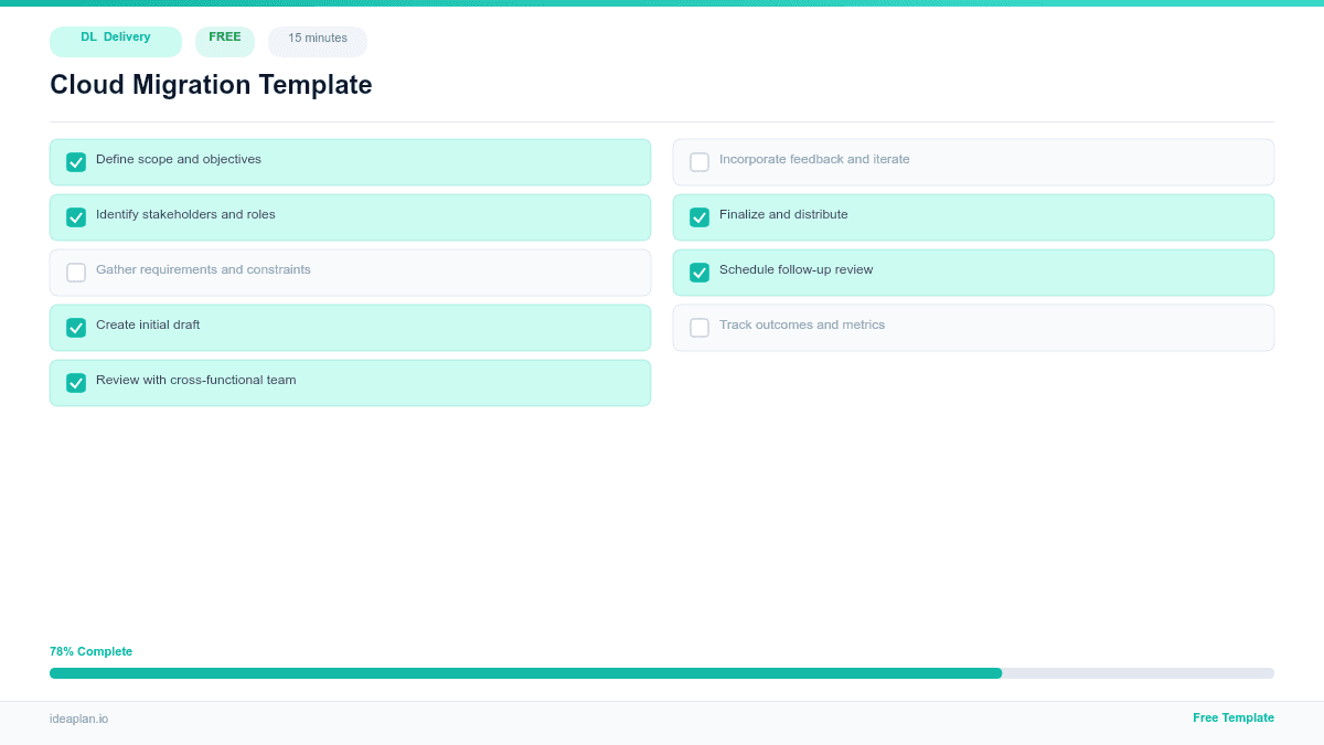 Cloud Migration Template for Agile Teams preview