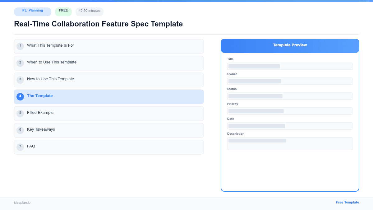 Real-Time Collaboration Feature Spec Template preview