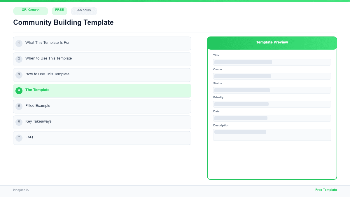 Community Building Template for Product Growth preview