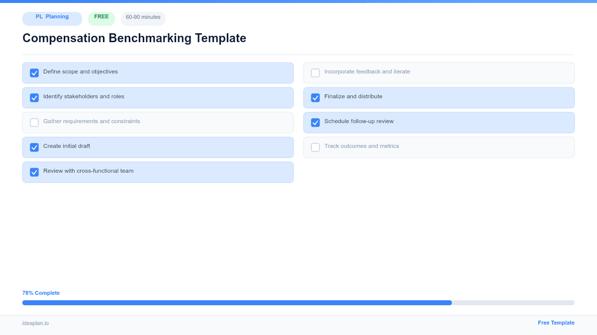 Compensation Benchmarking Template preview