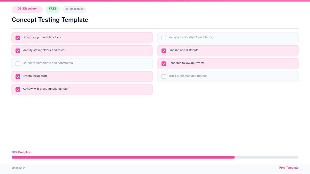 Concept Testing Template for User Research preview