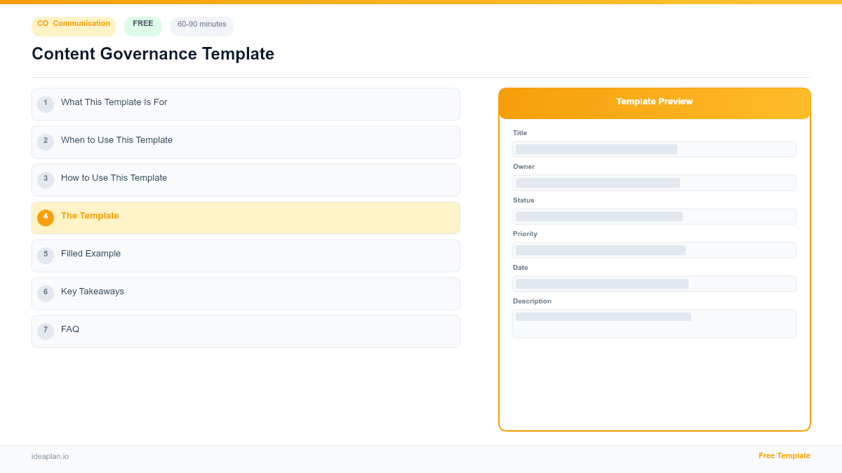 Content Governance Template for Product Teams preview