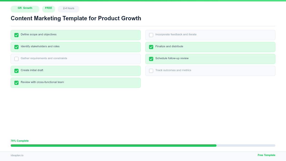 Content Marketing Template for Product Growth preview