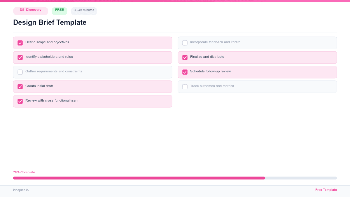 Design Brief Template preview