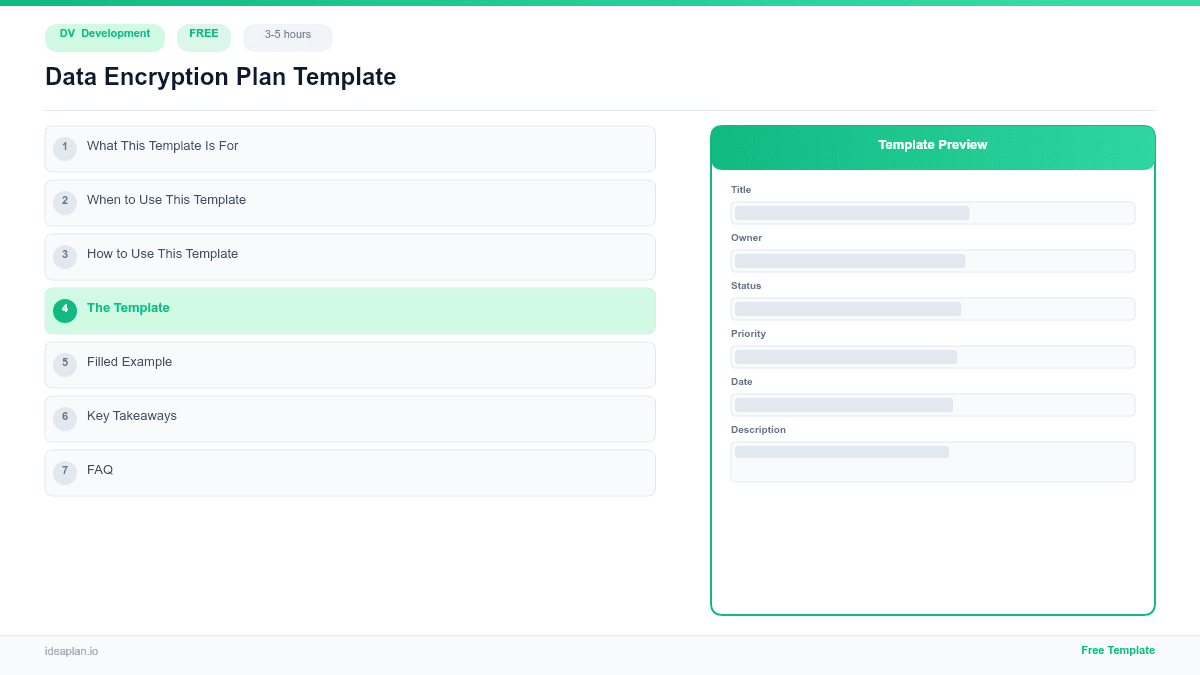 Data Encryption Plan Template for PMs preview