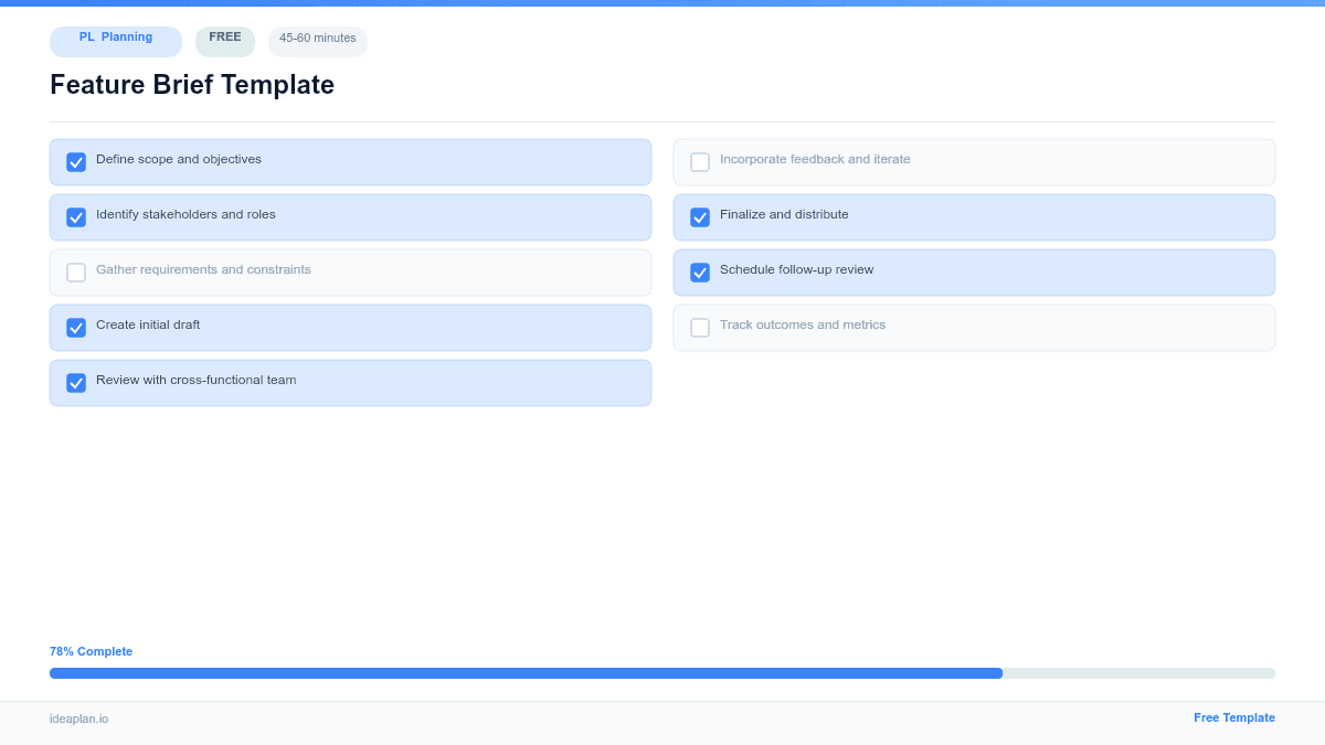 Feature Brief Template preview