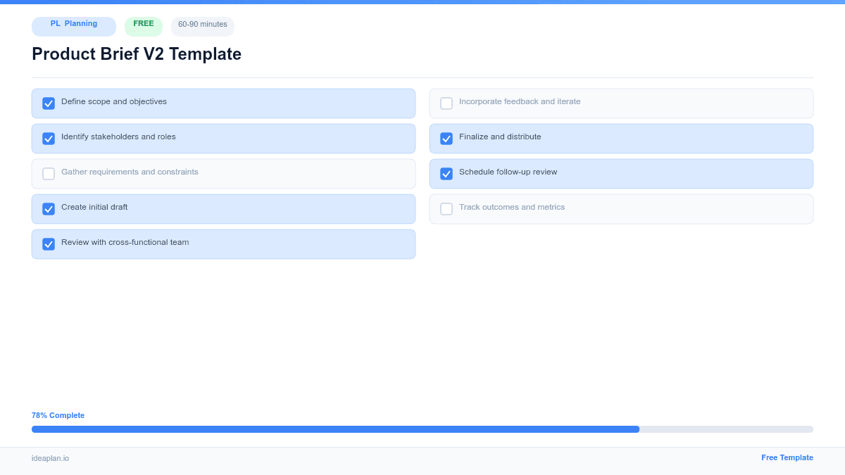 Product Brief V2 Template preview