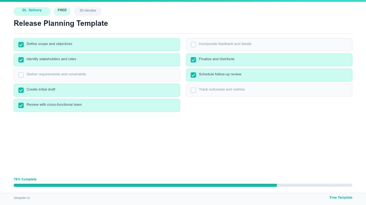 Release Planning Template preview