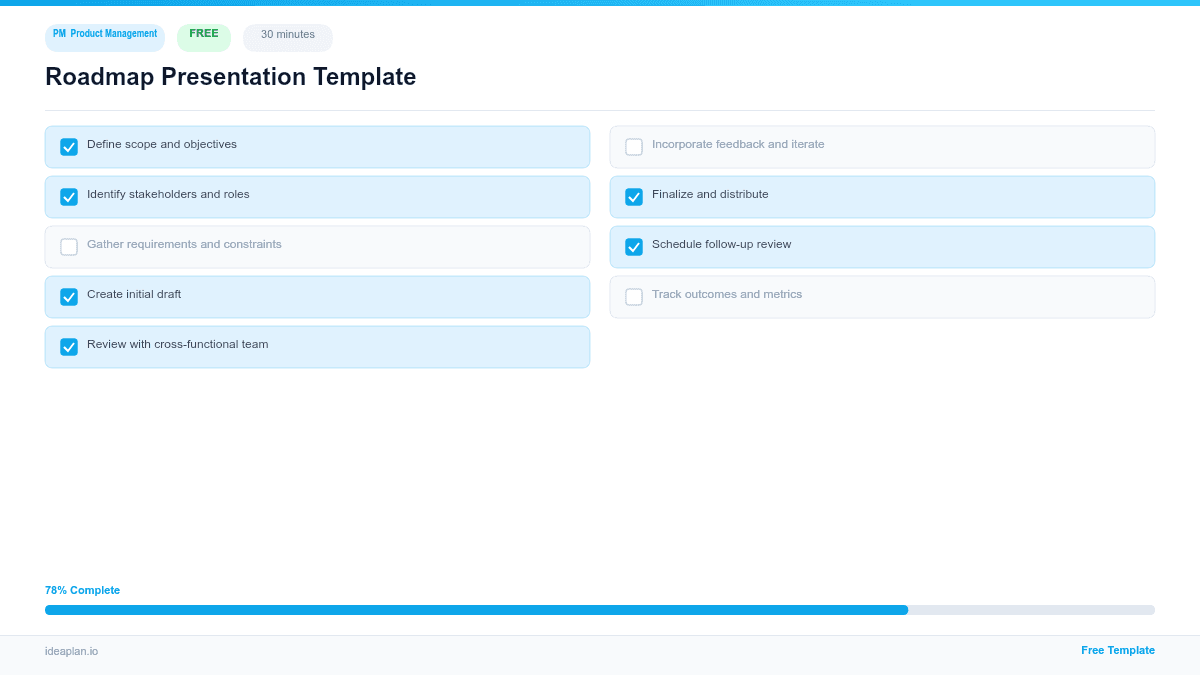 Roadmap Presentation Template for PMs preview