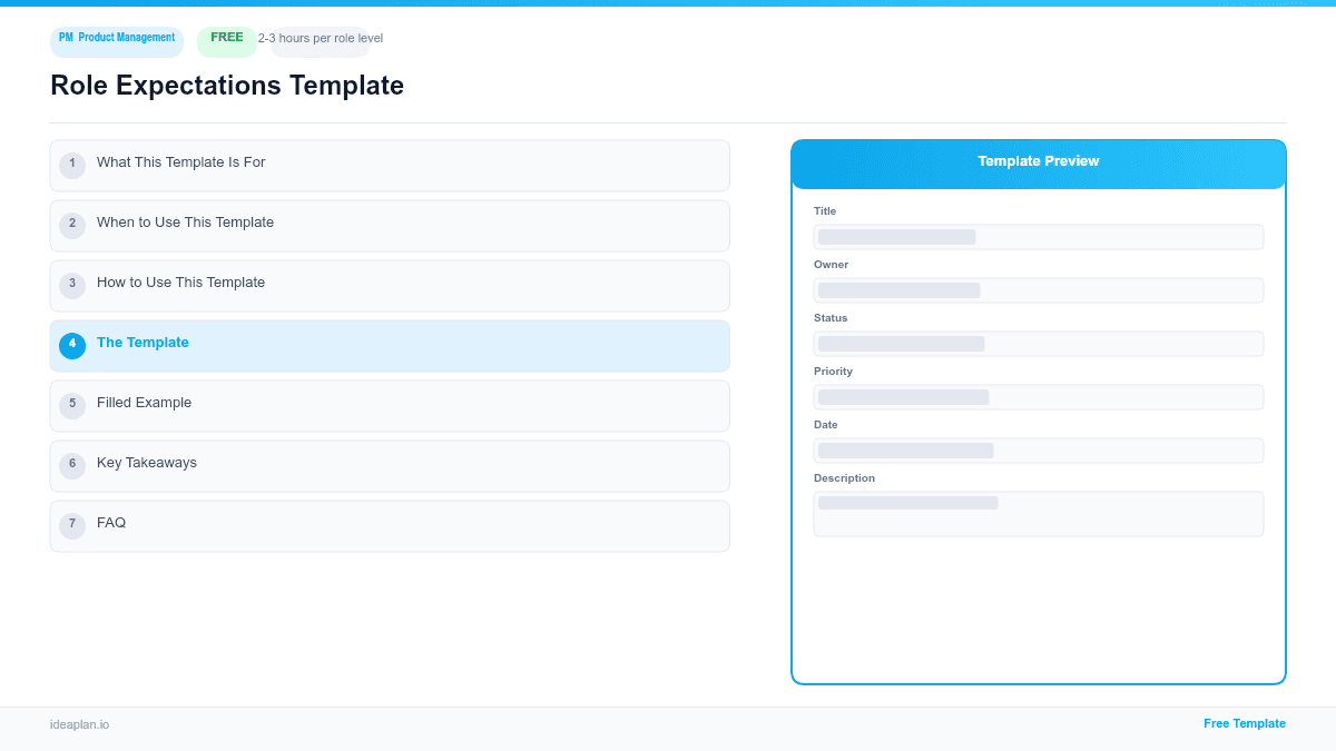Role Expectations Template preview