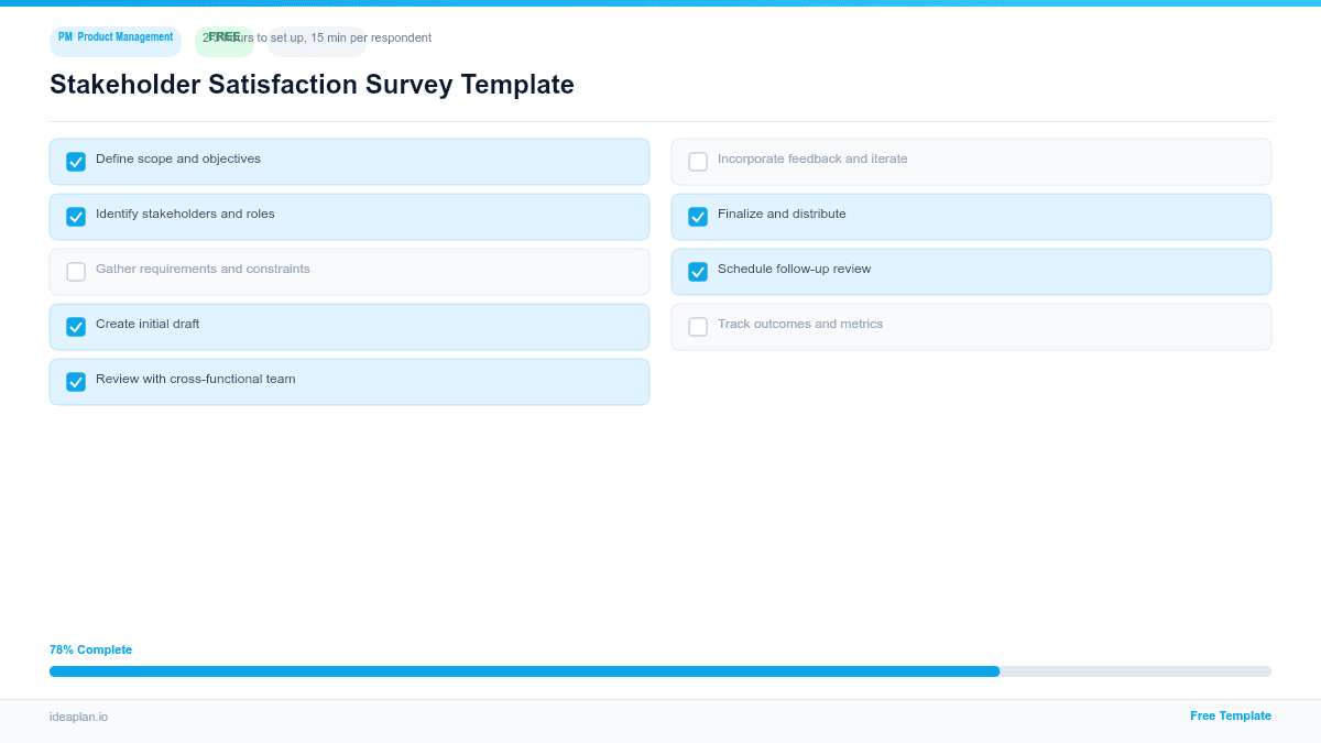 Stakeholder Satisfaction Survey Template preview
