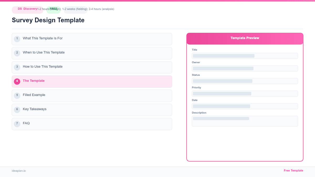 Survey Design Template preview
