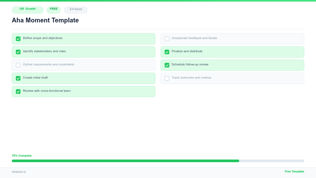 Aha Moment Template preview