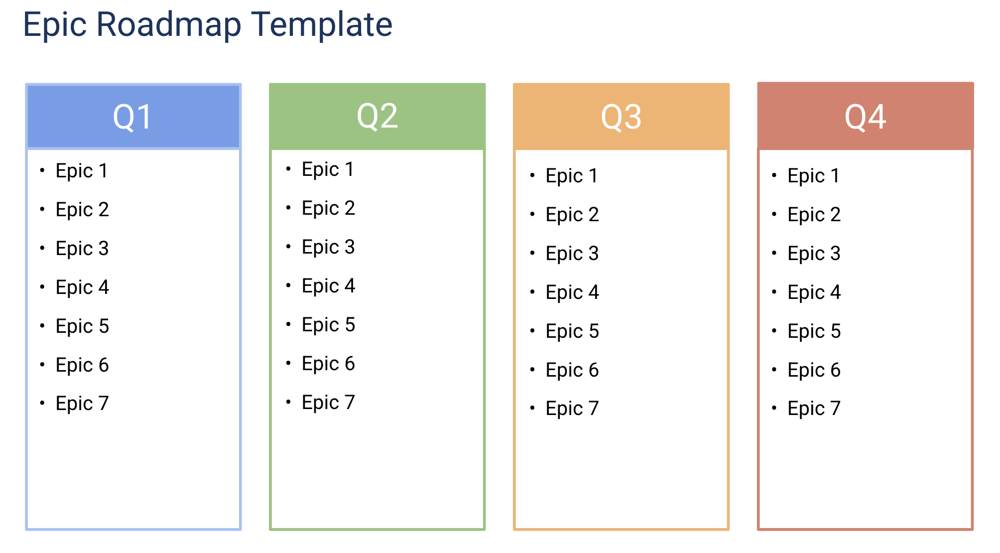 Epic Roadmap Google Slides Template