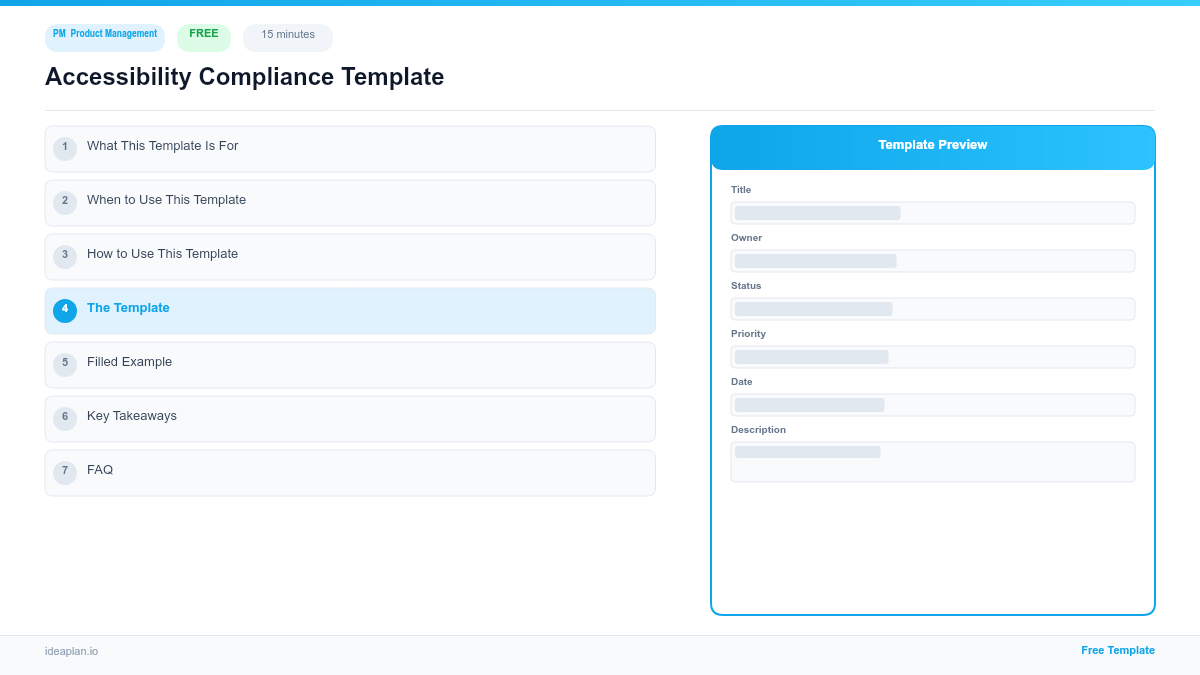 Accessibility Compliance Template