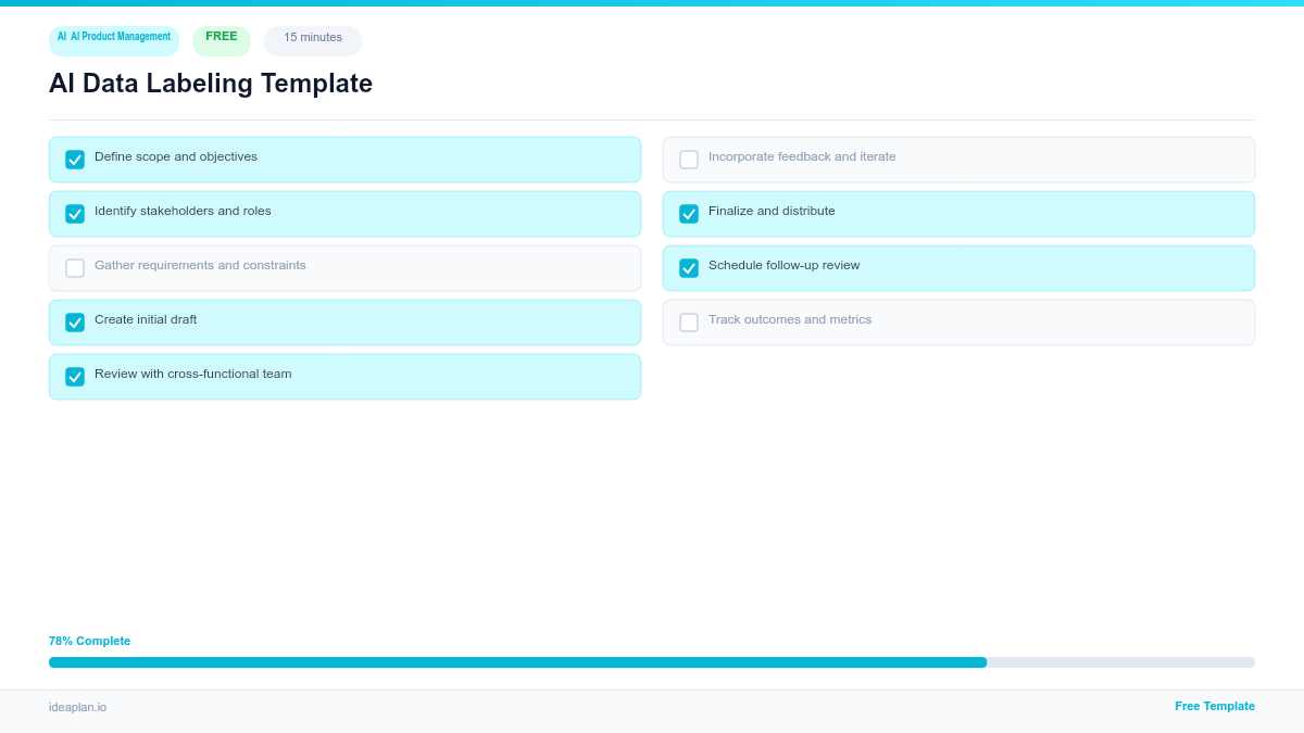AI Data Labeling Template for AI Products