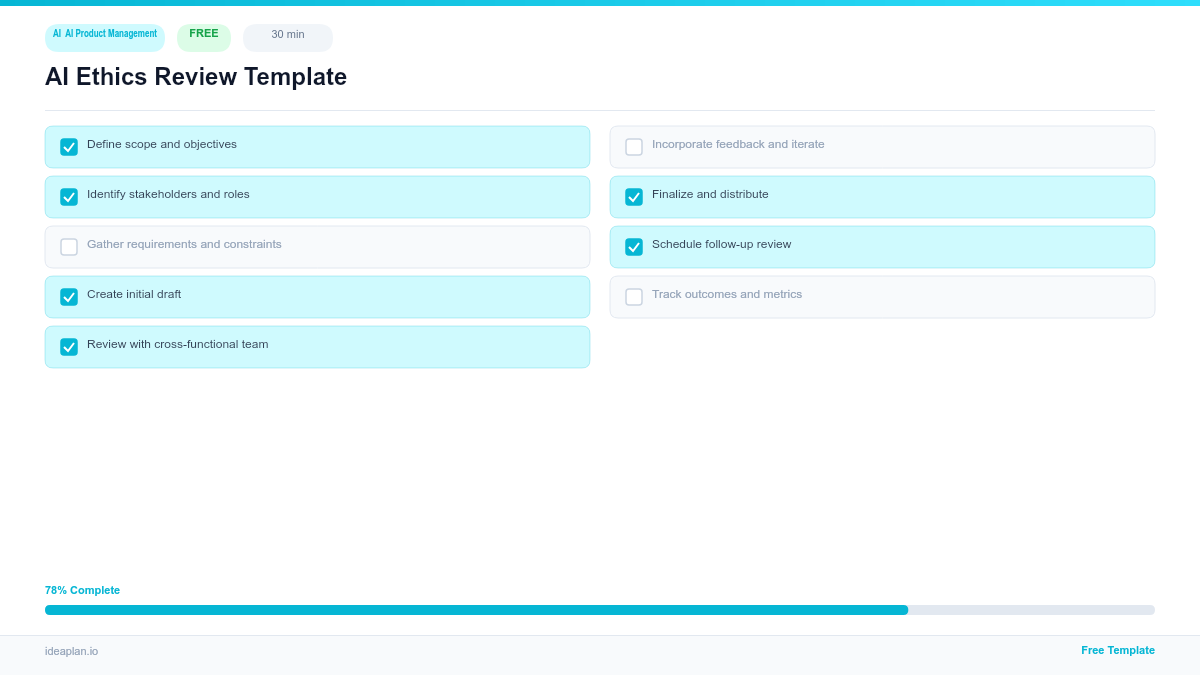 AI Ethics Review Template for AI Products