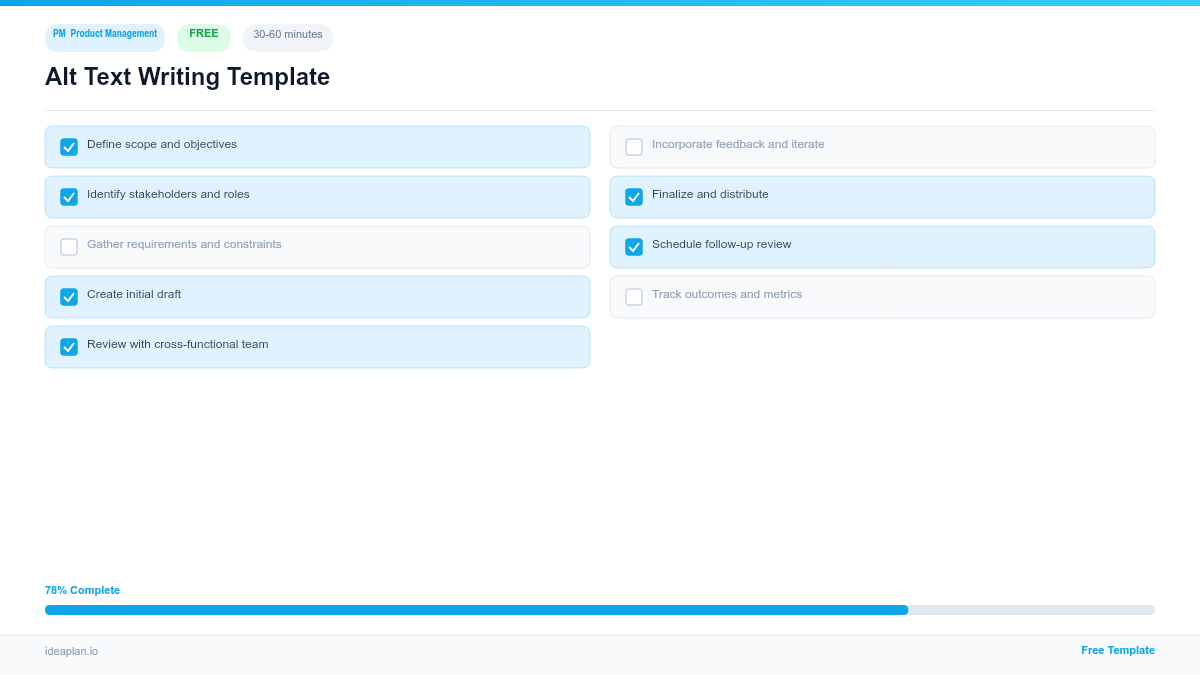 Alt Text Writing Template for Product Managers