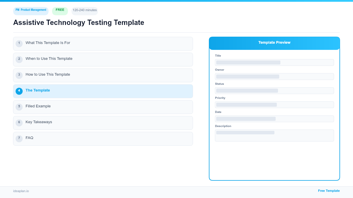Assistive Technology Testing Template