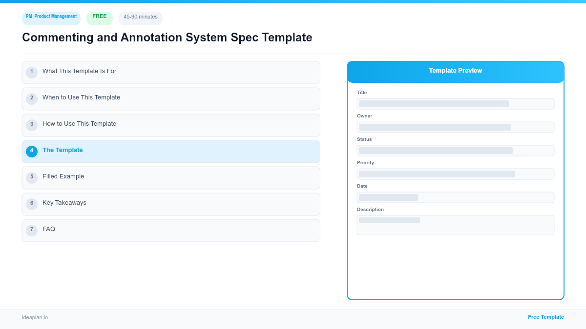 Commenting and Annotation System Spec Template