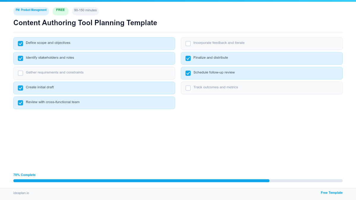 Content Authoring Tool Planning Template