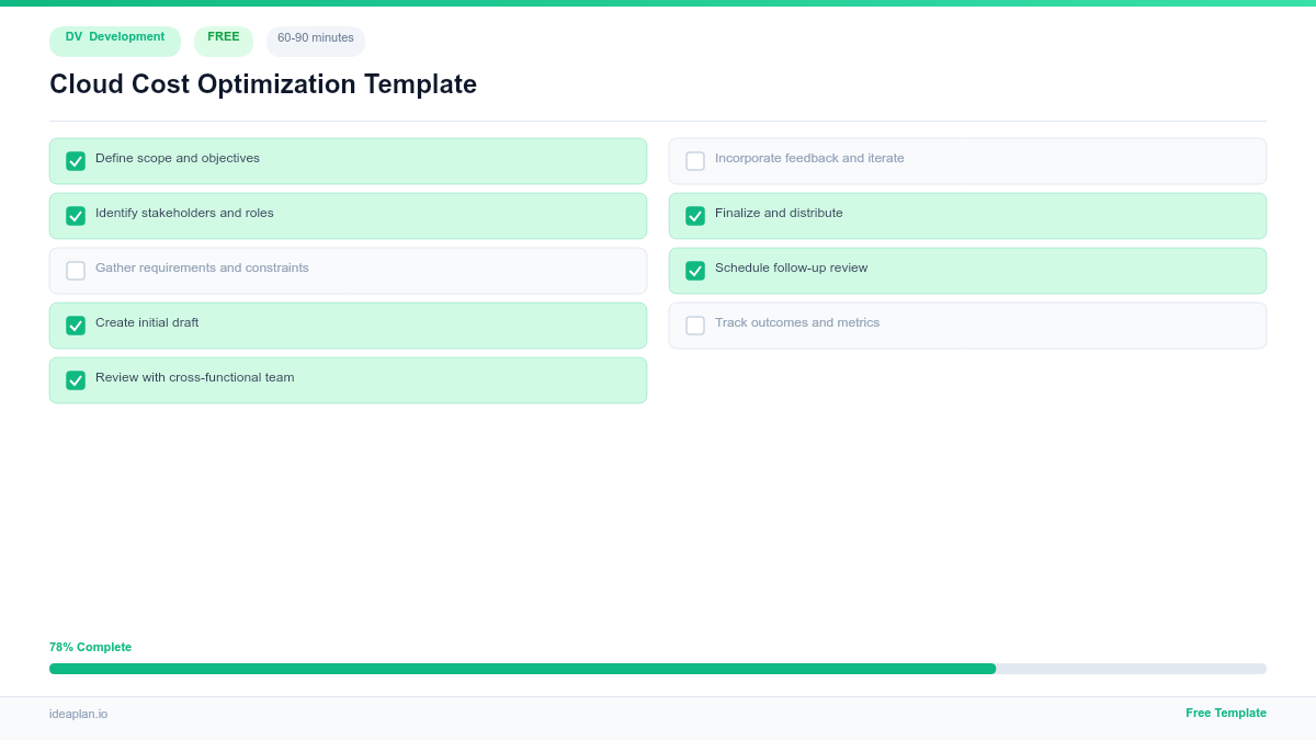 Cloud Cost Optimization Template